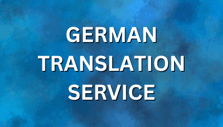 German Translation Services text on a dark blue background with elegant geometric and fleur-de-lis design elements. German Translation Services text on a dark blue background with elegant geometric and fleur-de-lis design elements.