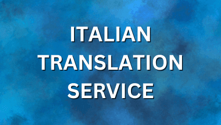 Italian Translation Services text on a dark blue background with elegant geometric and fleur-de-lis design elements. Italian Translation Services text on a dark blue background with elegant geometric and fleur-de-lis design elements.
