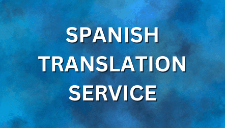 Spanish Translation Services text on a dark blue background with elegant geometric and fleur-de-lis design elements. Spanish Translation Services text on a dark blue background with elegant geometric and fleur-de-lis design elements.